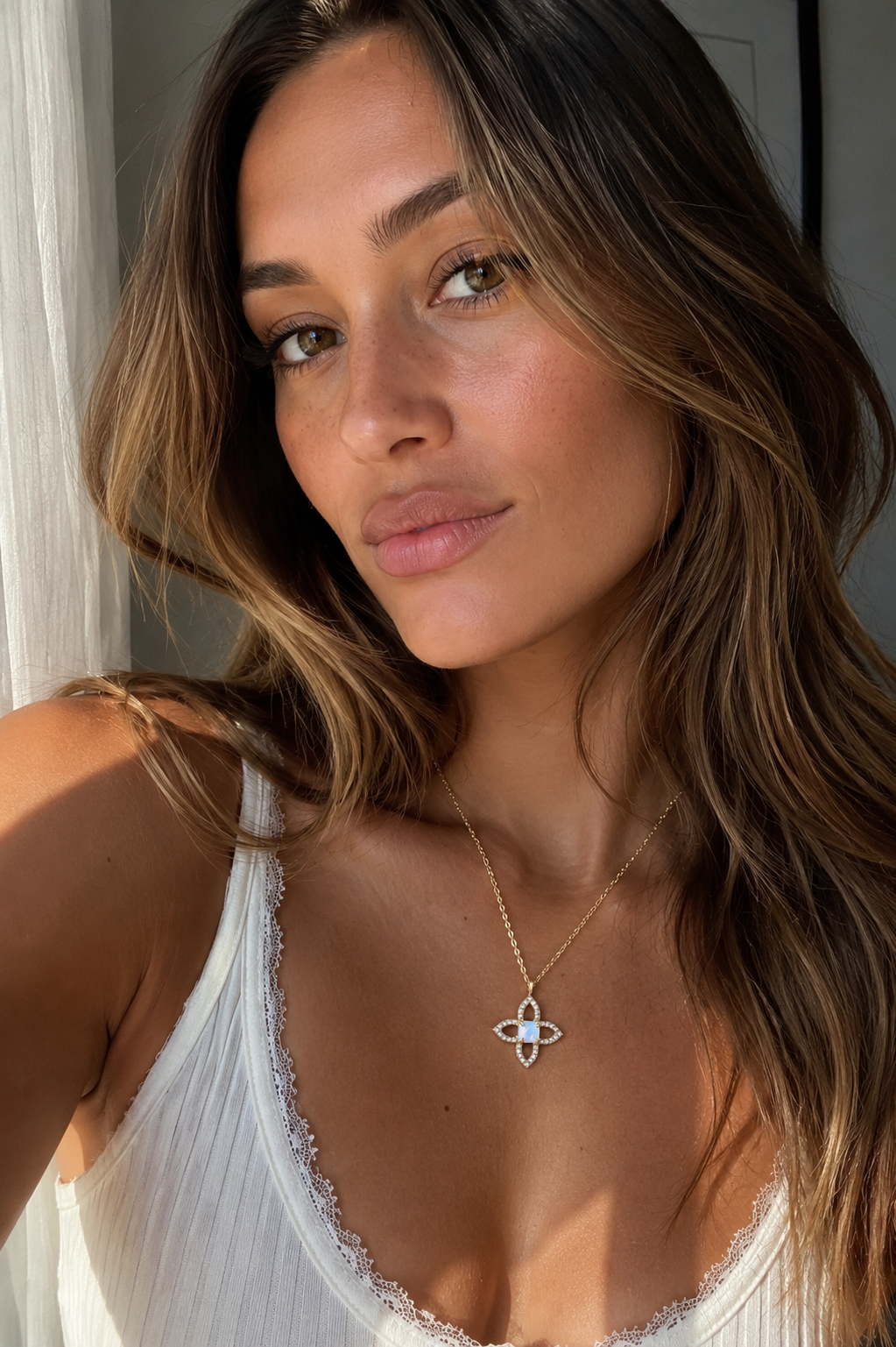 Opal Clover Necklace