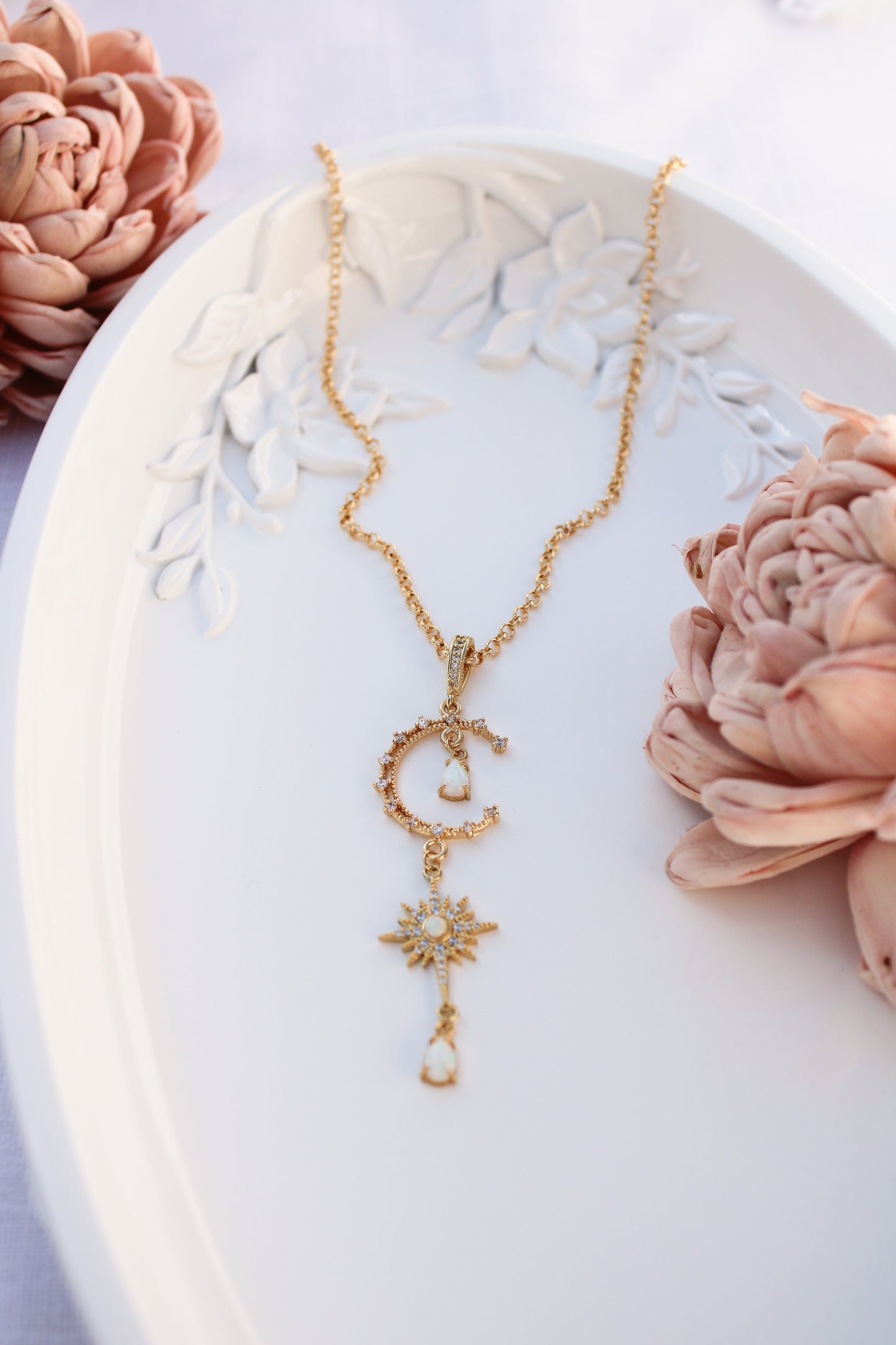 Celestial Opal Statement Necklace