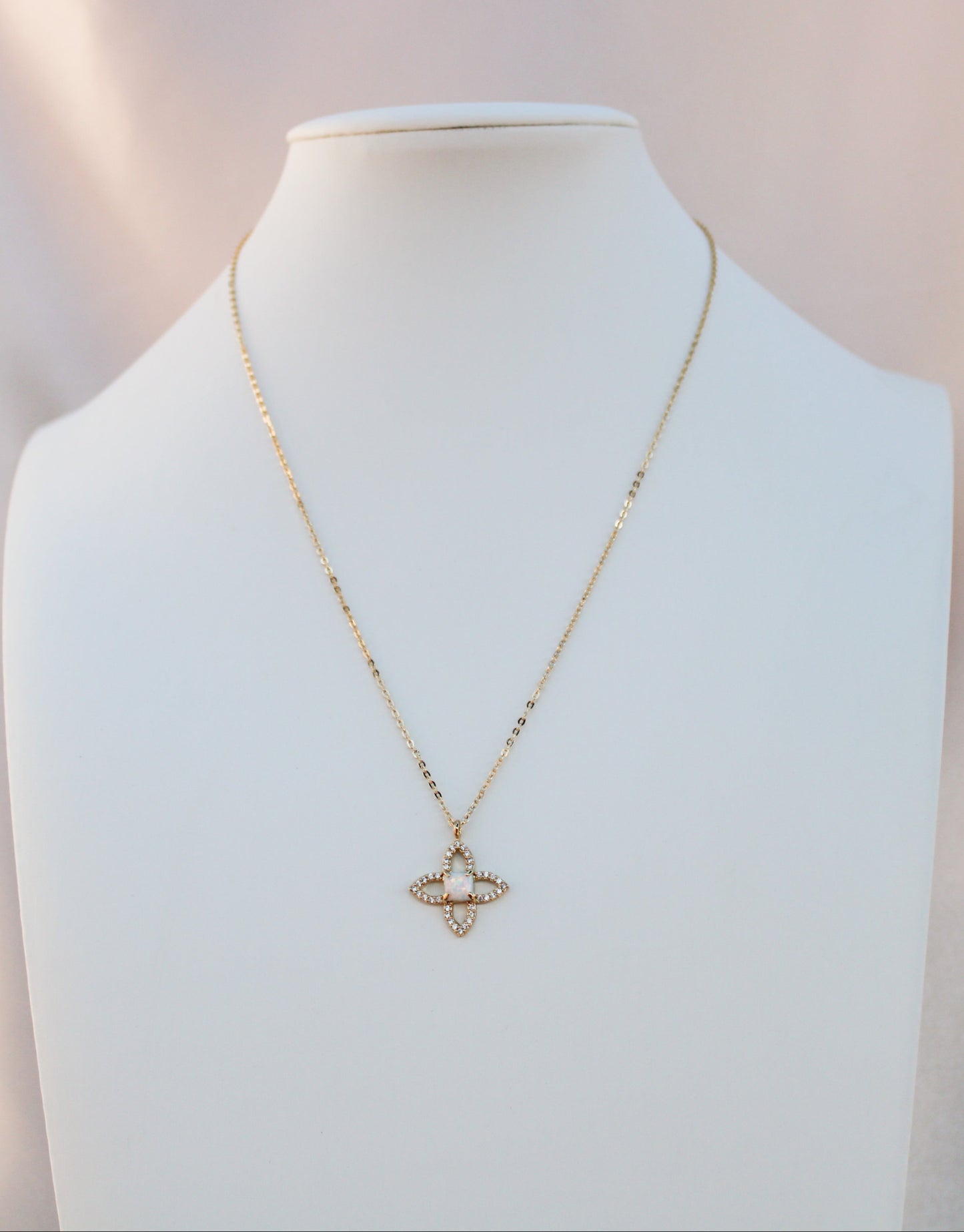 Opal Clover Necklace