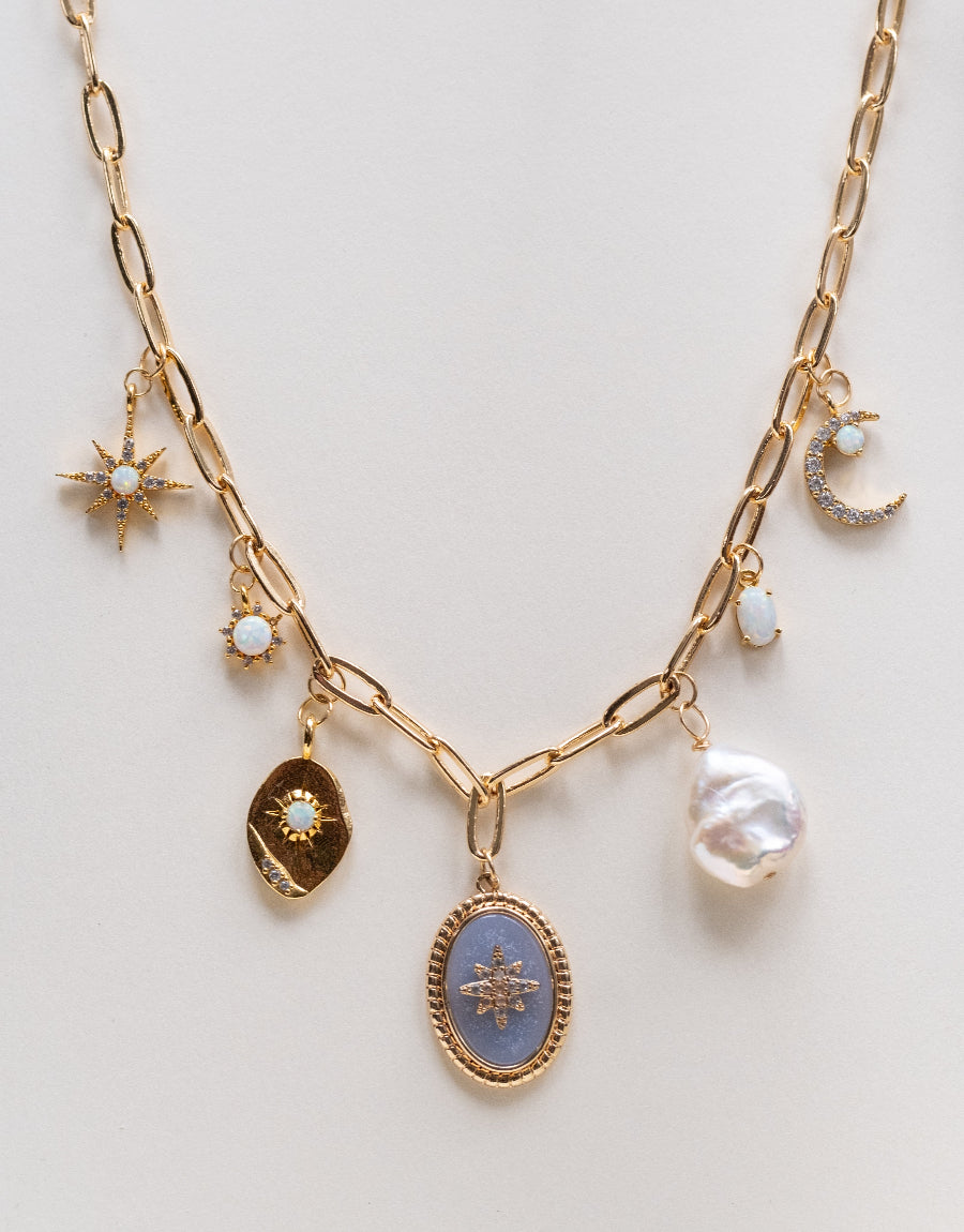 Opal Charm Necklace