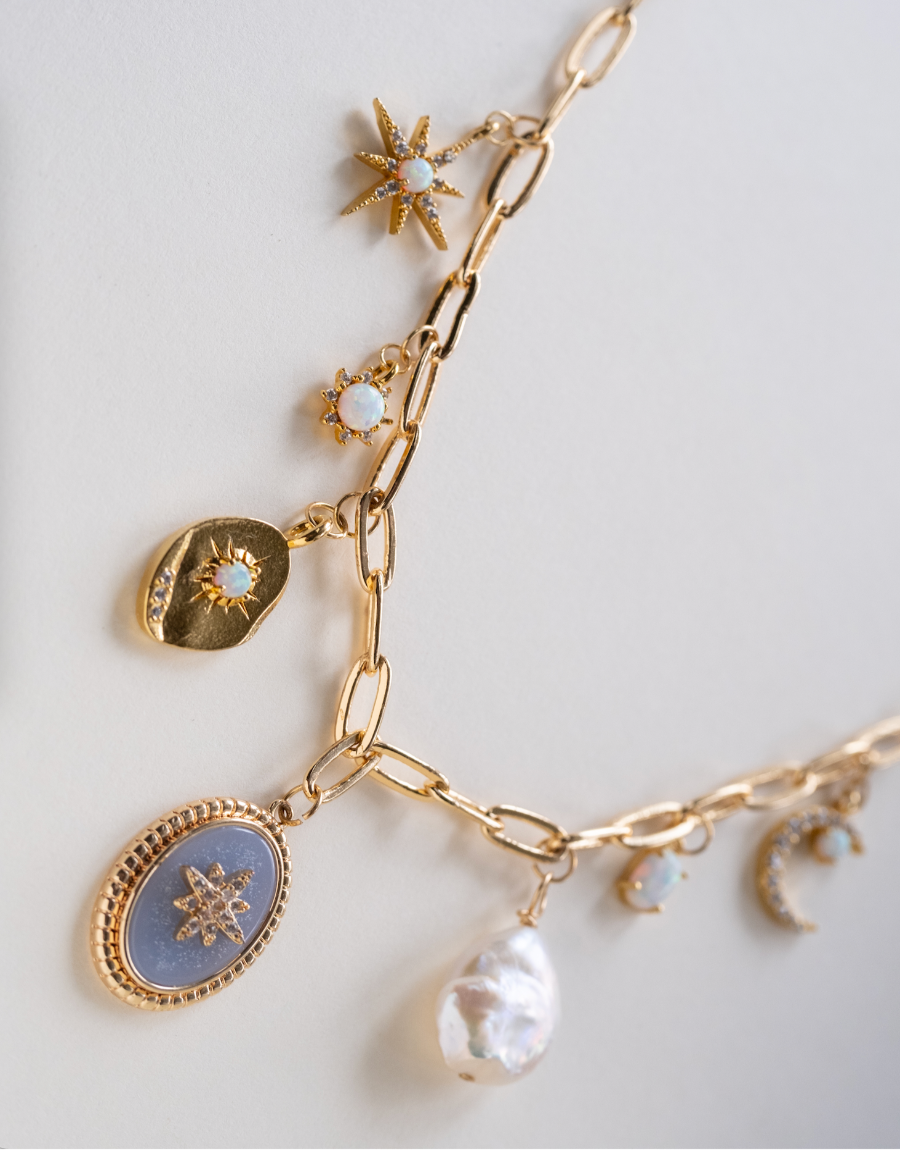 Opal Charm Necklace