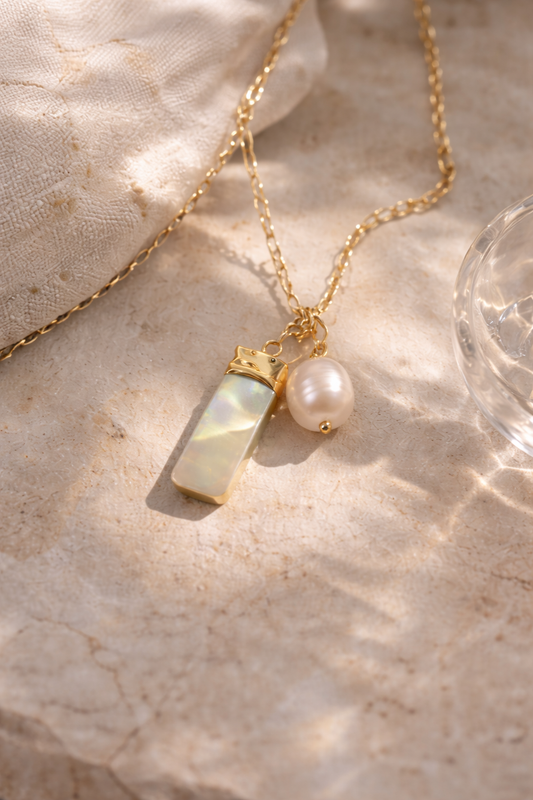 Charlotte Pearl Cluster Necklace