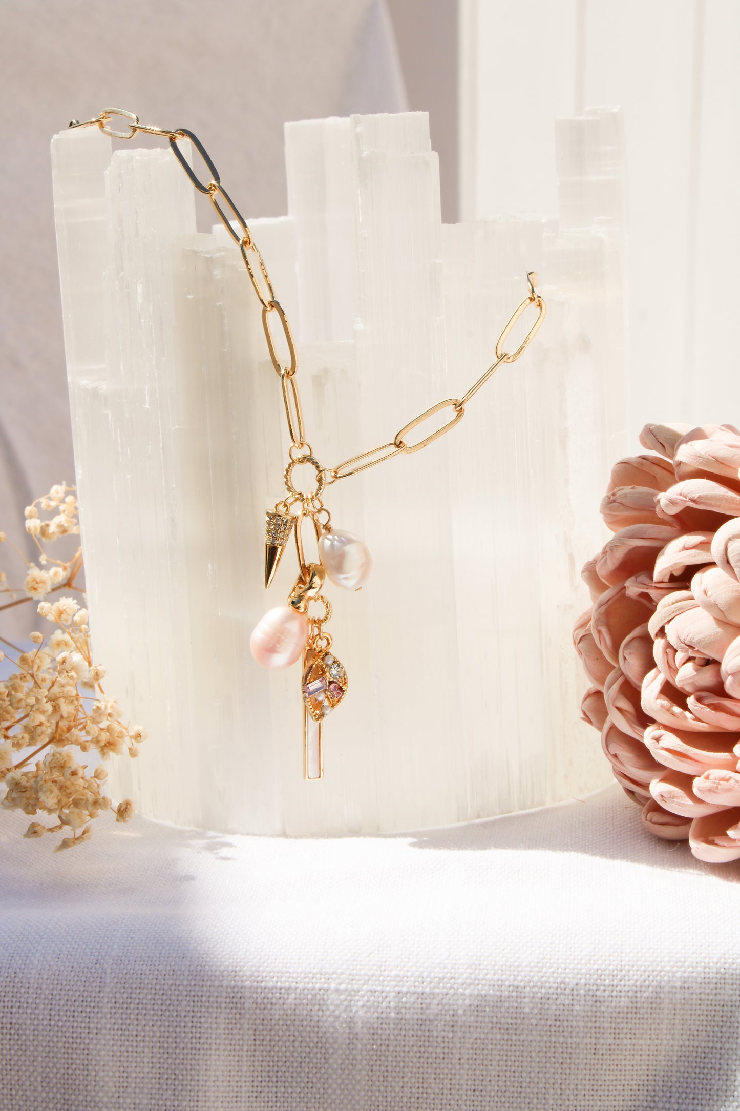 Pearl Cluster Necklace