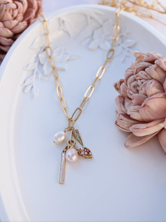 Pearl Cluster Necklace