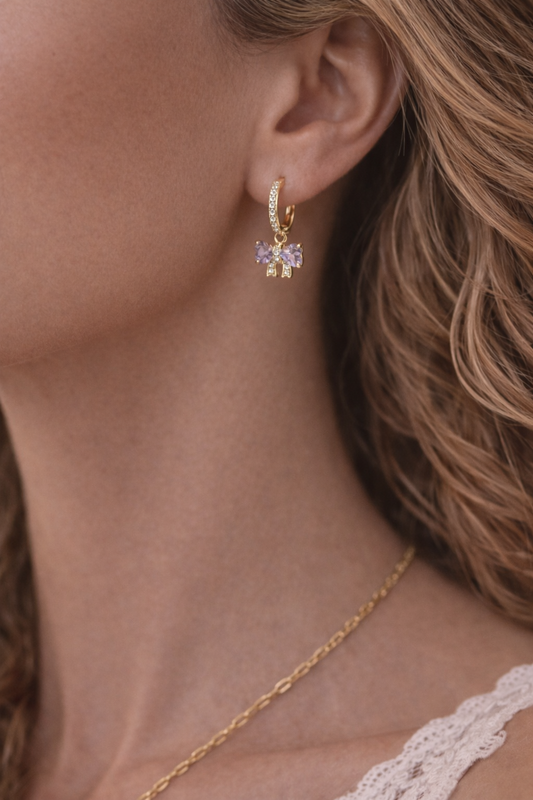 Lavender Bow Huggies