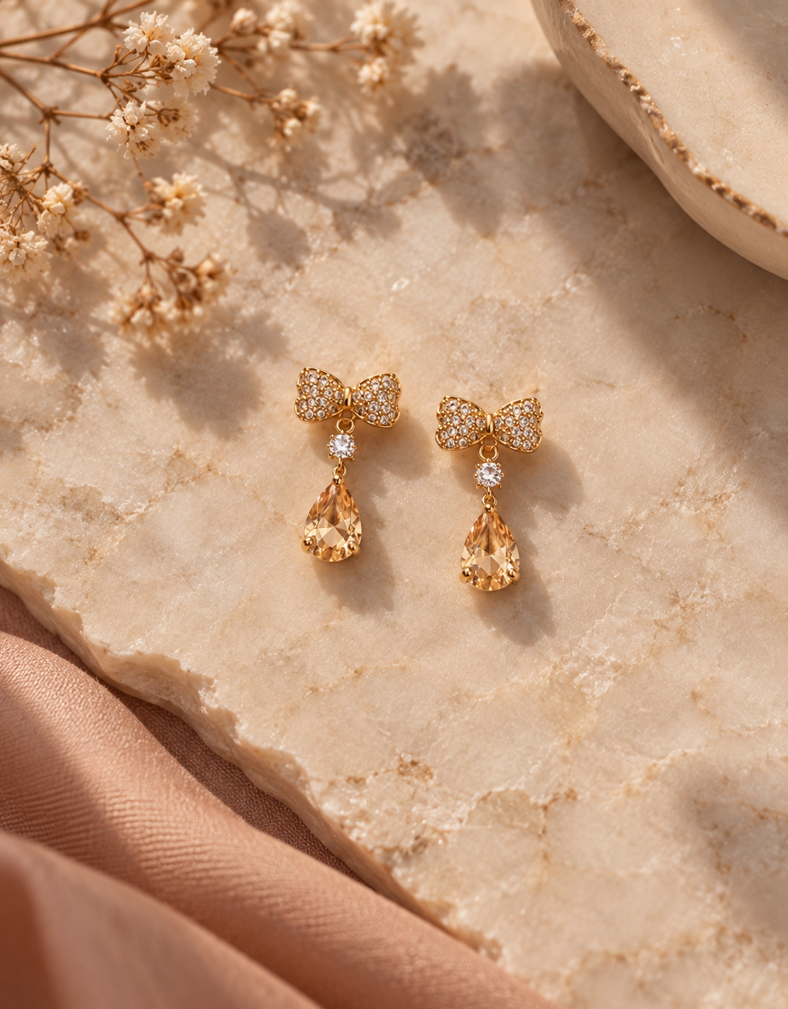 Champagne Bow Drops