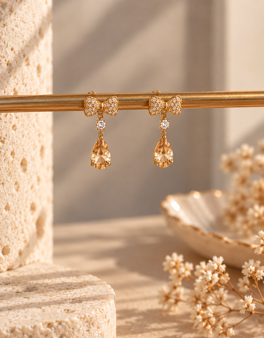 Champagne Bow Drops