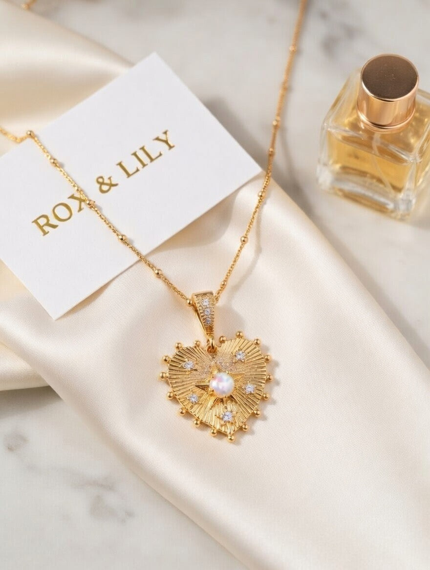 Opal Heart Necklace