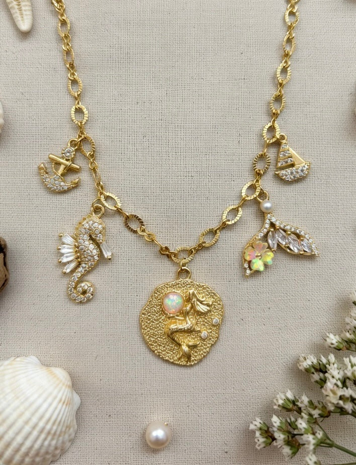 Golden Tide Charm Necklace
