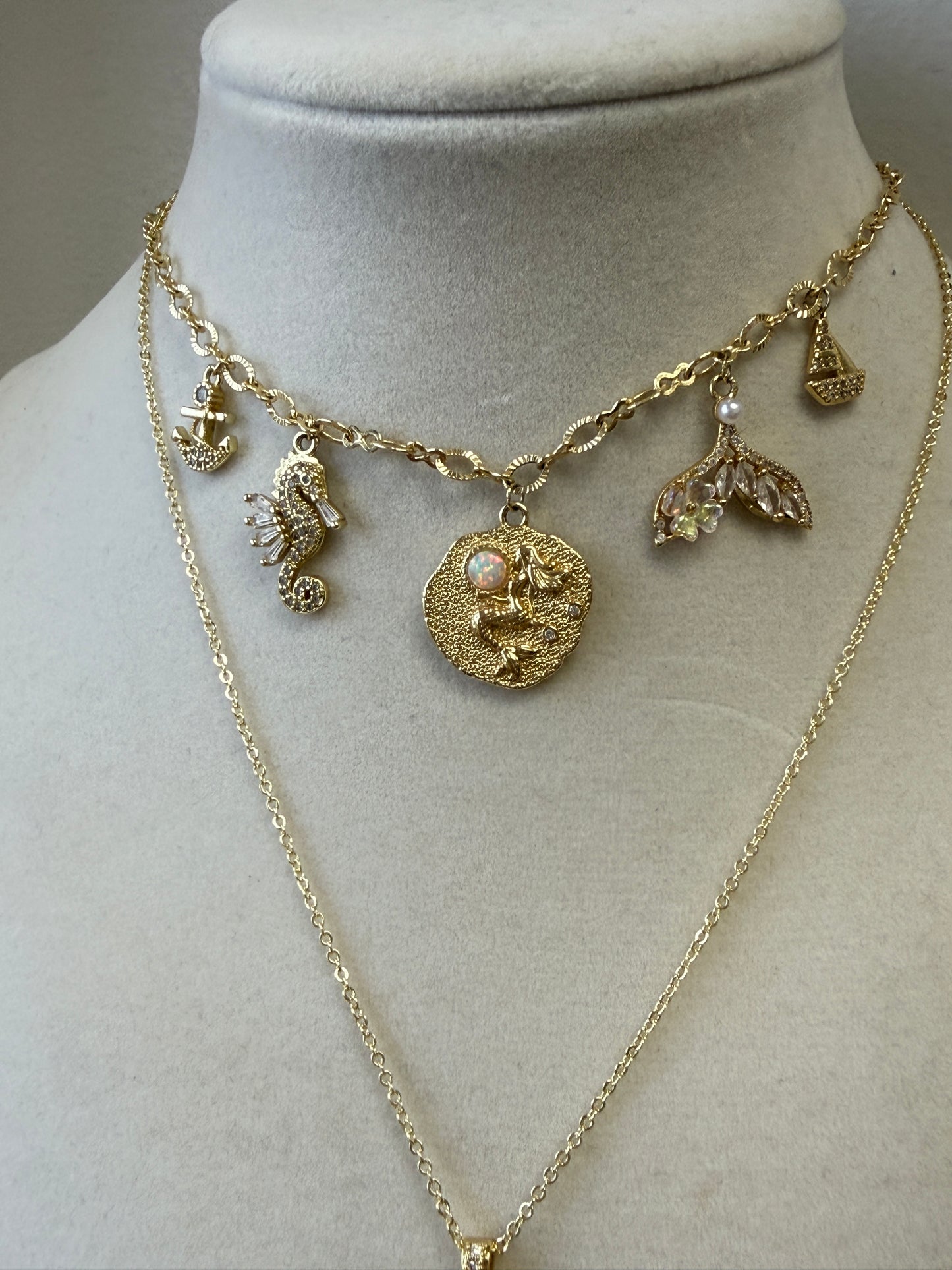 Golden Tide Charm Necklace