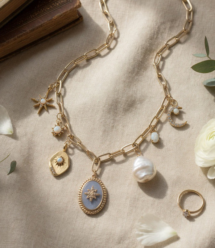 Opal Charm Necklace