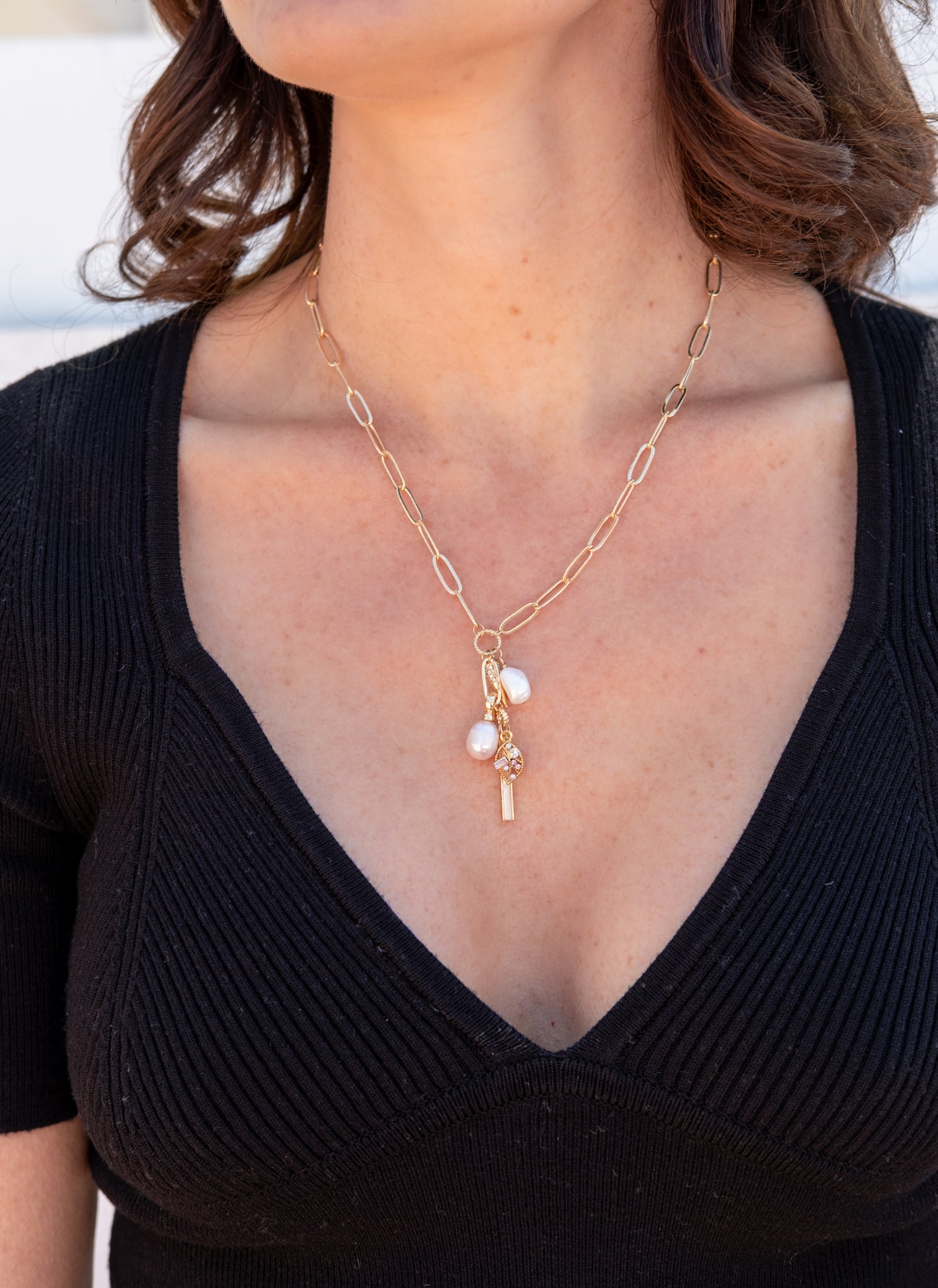 Pearl Cluster Necklace