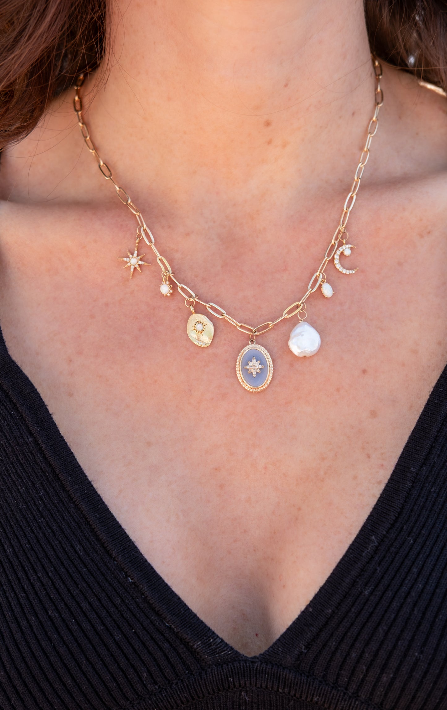 Opal Charm Necklace