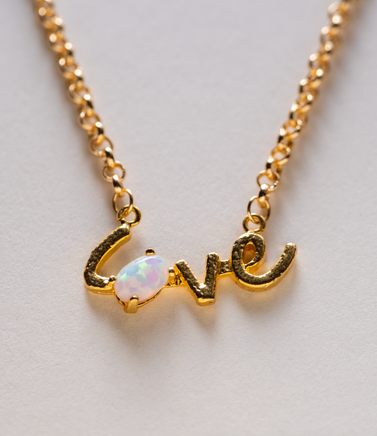 Opal Love Necklace